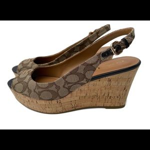 👡Coach Slingback Wedge Sandals - Size 9.5